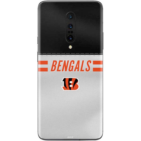 NFL Cincinnati Bengals White Striped OnePlus 7 Pro Skin