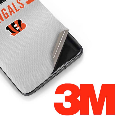 NFL Cincinnati Bengals White Striped OnePlus 7 Pro Skin