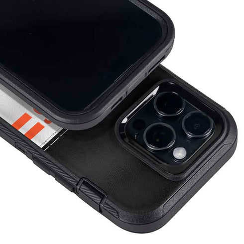 NFL Cincinnati Bengals White Striped Otterbox Defender iPhone Skin