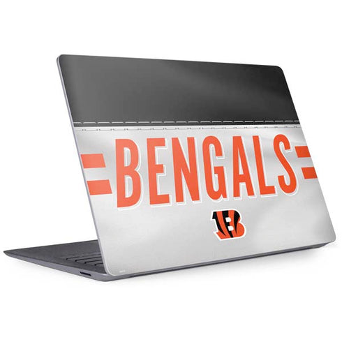 NFL Cincinnati Bengals White Striped Surface Laptop 3 13.5in Skin