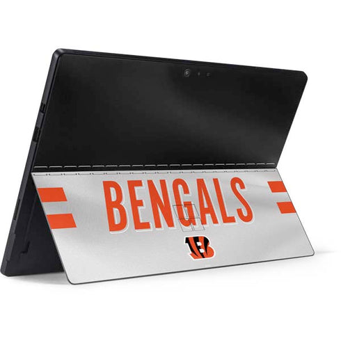 NFL Cincinnati Bengals White Striped Surface Pro 6 Skin