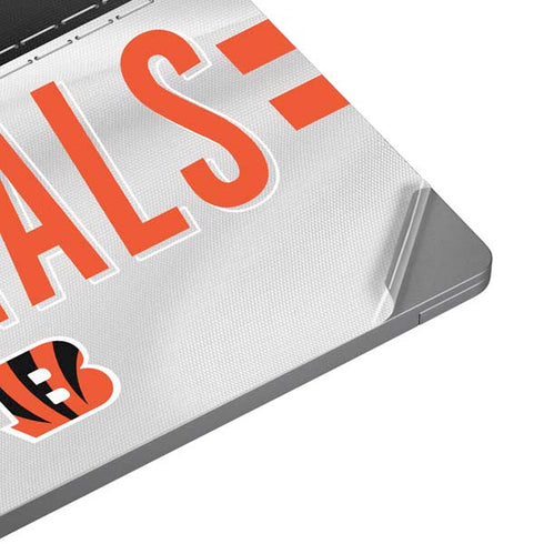 NFL Cincinnati Bengals White Striped Laptop Skins