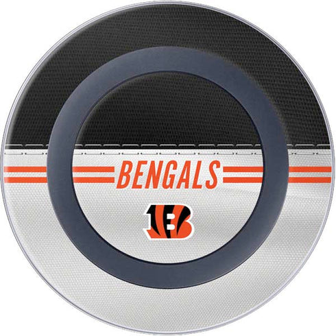 NFL Cincinnati Bengals White Striped Wireless Charger Skin