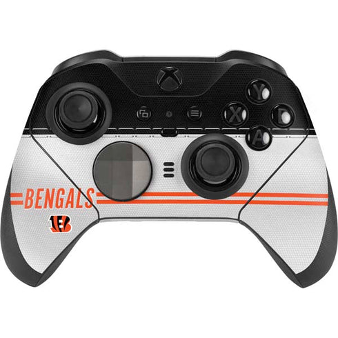 NFL Cincinnati Bengals White Striped Xbox Elite Wireless Controller Series 2 Skin