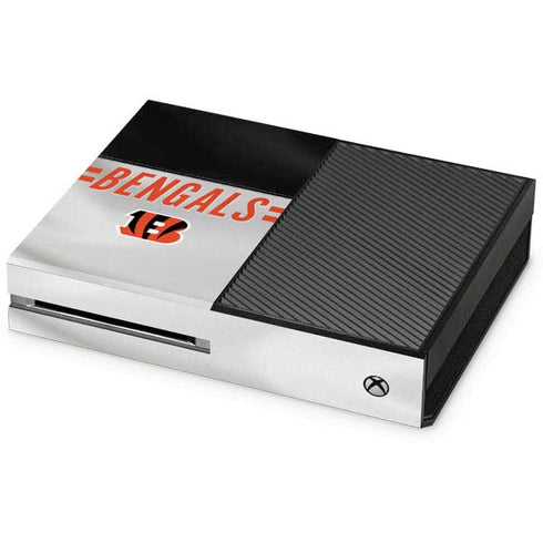NFL Cincinnati Bengals White Striped Xbox One Console Skin