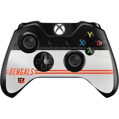 NFL Cincinnati Bengals White Striped Xbox One Controller Skin