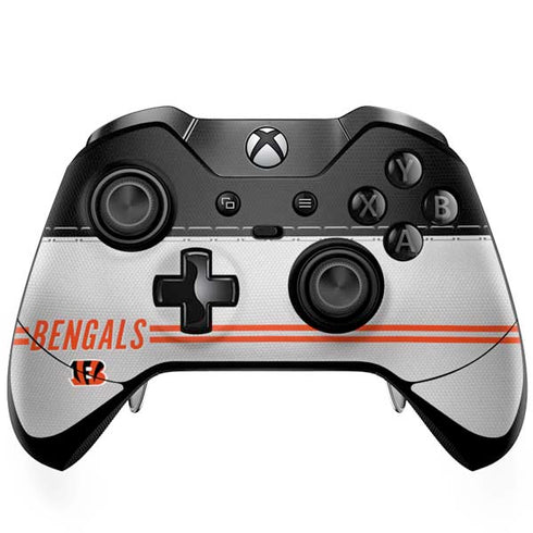 NFL Cincinnati Bengals White Striped Xbox One Elite Controller Skin