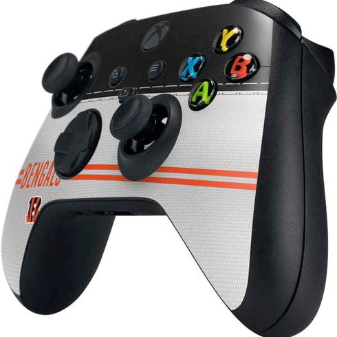 NFL Cincinnati Bengals White Striped Xbox Series X Controller Skin