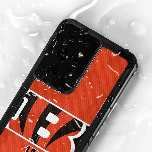 NFL Cincinnati Bengals Zone Block Galaxy S24 Ultra Waterproof Case