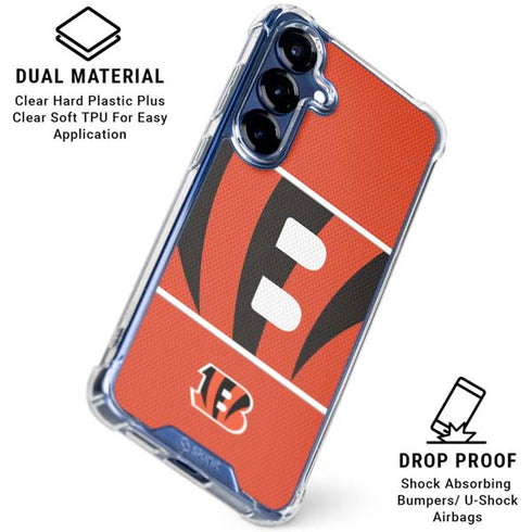 NFL Cincinnati Bengals Zone Block Galaxy S25 Clear Case