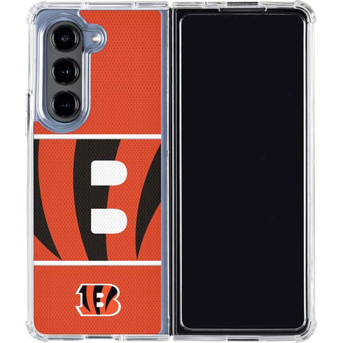 NFL Cincinnati Bengals Zone Block Galaxy Z Fold5 5G Clear Case