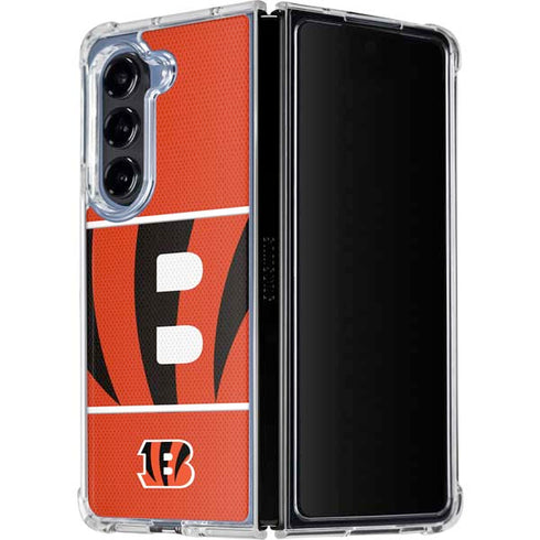 NFL Cincinnati Bengals Zone Block Galaxy Z Fold5 5G Clear Case