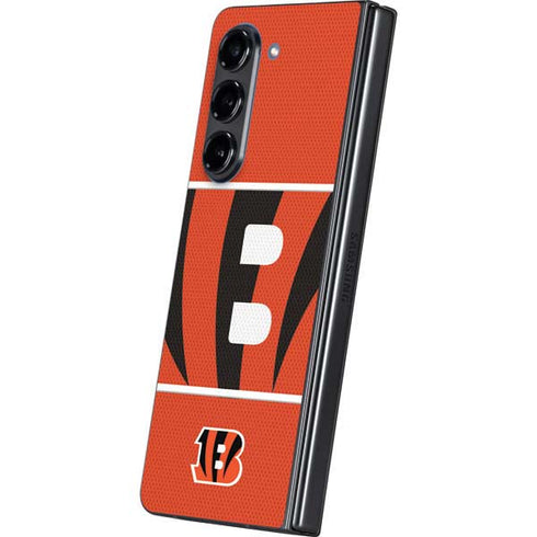 NFL Cincinnati Bengals Zone Block Galaxy Z Fold5 5G Skin