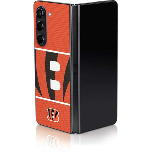 NFL Cincinnati Bengals Zone Block Galaxy Z Fold5 5G Skin