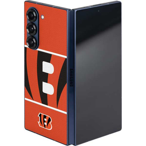 NFL Cincinnati Bengals Zone Block Galaxy Z Fold6 Skin