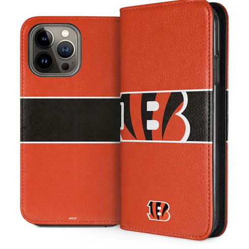 NFL Cincinnati Bengals Zone Block iPhone 14 Pro Max Folio Case