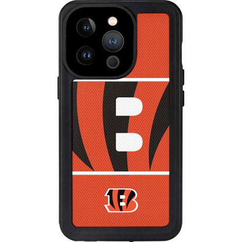 NFL Cincinnati Bengals Zone Block iPhone 15 Pro Waterproof Case