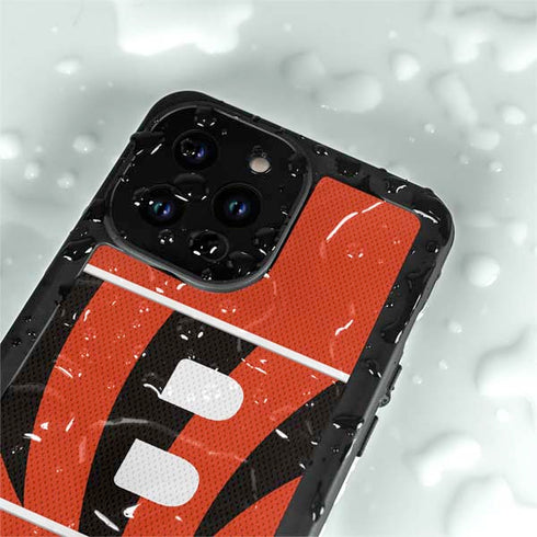 NFL Cincinnati Bengals Zone Block iPhone 15 Pro Waterproof Case