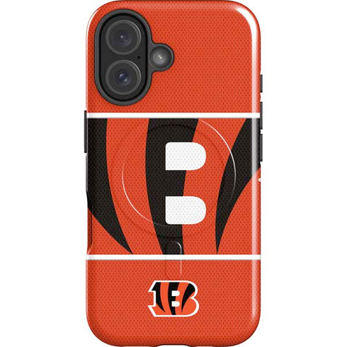 NFL Cincinnati Bengals Zone Block iPhone 16 Magsafe Impact Case