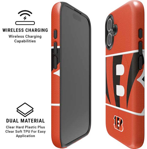 NFL Cincinnati Bengals Zone Block iPhone 16 Magsafe Impact Case