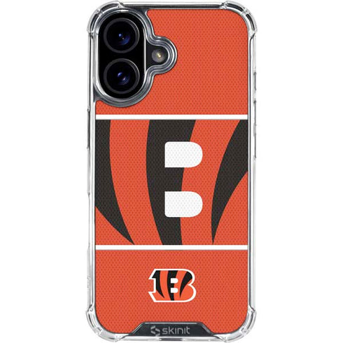 NFL Cincinnati Bengals Zone Block iPhone 16 Plus Clear Case