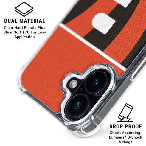 NFL Cincinnati Bengals Zone Block iPhone 16 Plus Clear Case