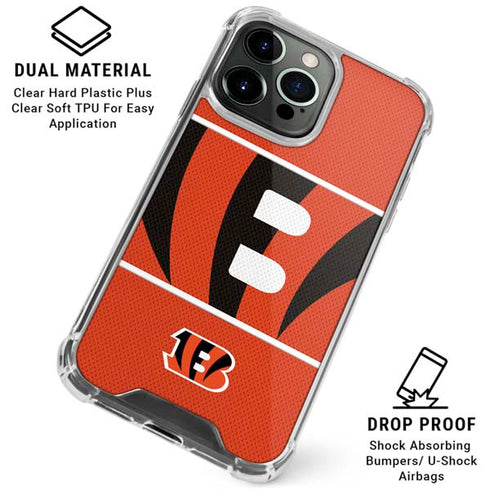 NFL Cincinnati Bengals Zone Block iPhone 16 Pro Max Clear Case