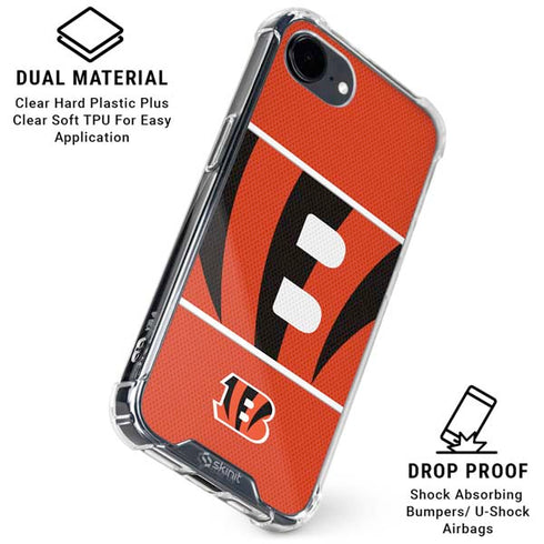 NFL Cincinnati Bengals Zone Block iPhone 16e Clear Case