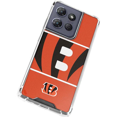 NFL Cincinnati Bengals Zone Block Moto G 5G (2025) Clear Case