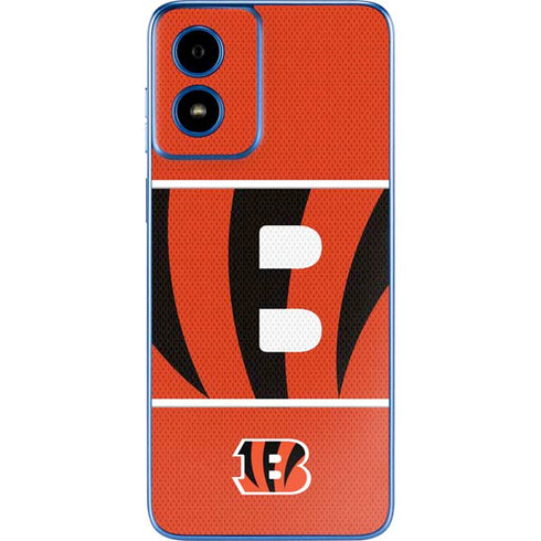 NFL Cincinnati Bengals Zone Block Moto G Play 4G (2024) Skin