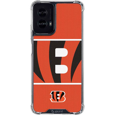 NFL Cincinnati Bengals Zone Block Moto G Power 5G (2024) Clear Case