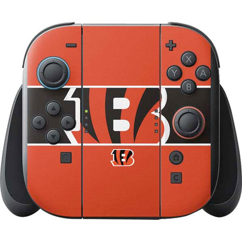 NFL Cincinnati Bengals Zone Block Nintendo Switch 2 (2025) with Joy-Con Skin