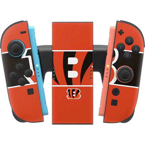 NFL Cincinnati Bengals Zone Block Nintendo Switch 2 (2025) Joy-Con Controller Skin