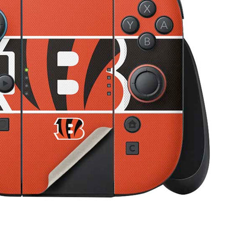 NFL Cincinnati Bengals Zone Block Nintendo Switch 2 (2025) Joy-Con Controller Skin
