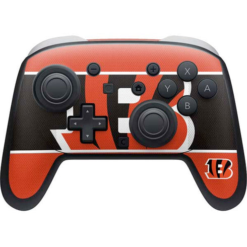 NFL Cincinnati Bengals Zone Block Nintendo Switch 2 (2025) Pro Controller Skin