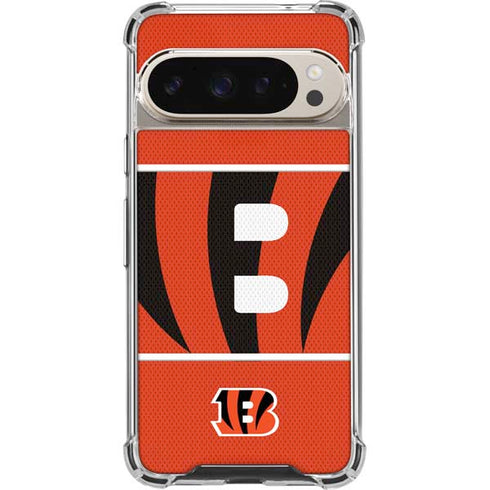 NFL Cincinnati Bengals Zone Block Pixel 9/9 Pro Clear Case
