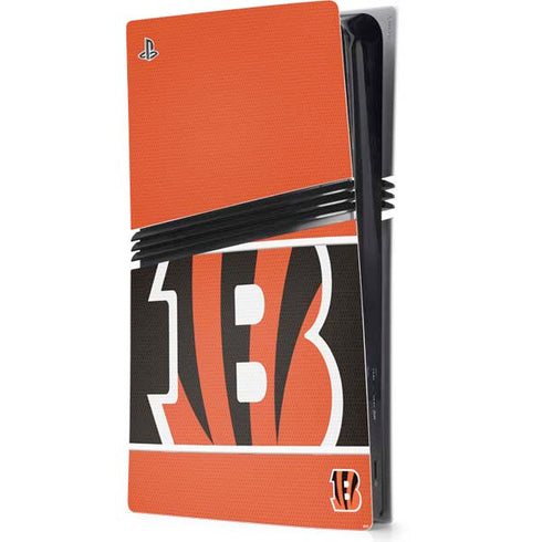 NFL Cincinnati Bengals Zone Block PS5 Pro Console Skin