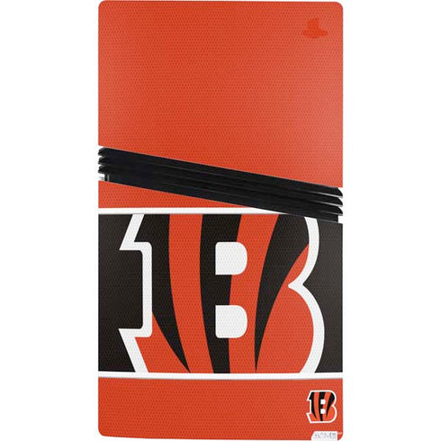 NFL Cincinnati Bengals Zone Block PS5 Pro Console Skin