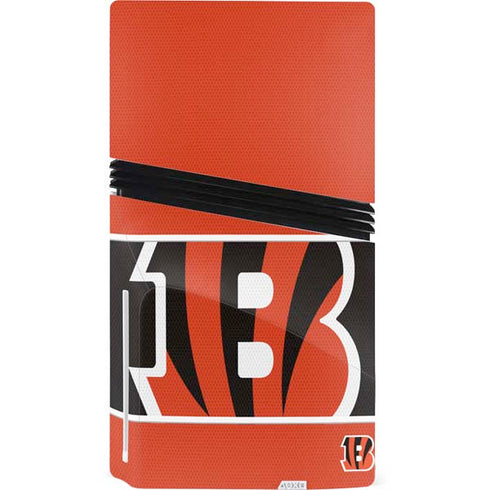 NFL Cincinnati Bengals Zone Block PS5 Pro Disk Console Skin