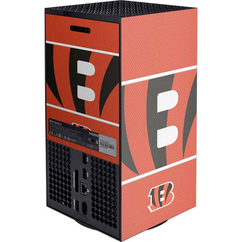 NFL Cincinnati Bengals Zone Block XBox Series X Digital Edition Console Skin