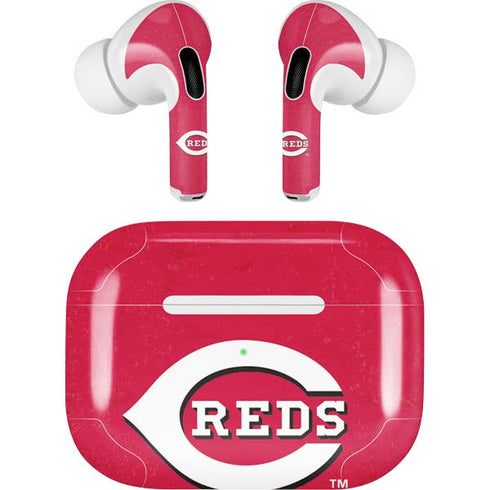 MLB Cincinnati Reds - Solid Distressed AirPods Skins