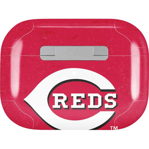 MLB Cincinnati Reds - Solid Distressed AirPods Skins