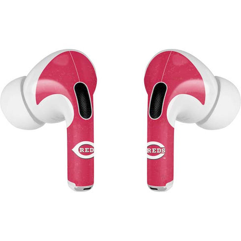 MLB Cincinnati Reds - Solid Distressed AirPods Skins
