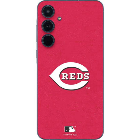 MLB Cincinnati Reds - Solid Distressed Galaxy A35 5G Skin