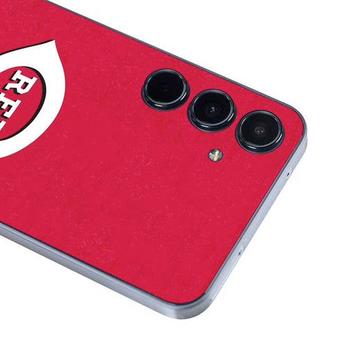 MLB Cincinnati Reds - Solid Distressed Galaxy A35 5G Skin