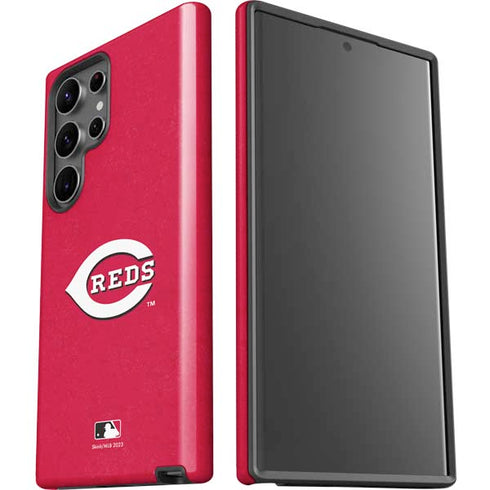 MLB Cincinnati Reds - Solid Distressed Galaxy S23 Ultra Pro Case