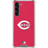 MLB Cincinnati Reds - Solid Distressed Galaxy S24 FE Clear Case