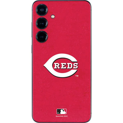 MLB Cincinnati Reds - Solid Distressed Galaxy S25 Plus Skin