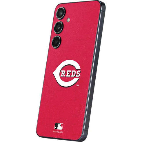 MLB Cincinnati Reds - Solid Distressed Galaxy S25 Plus Skin