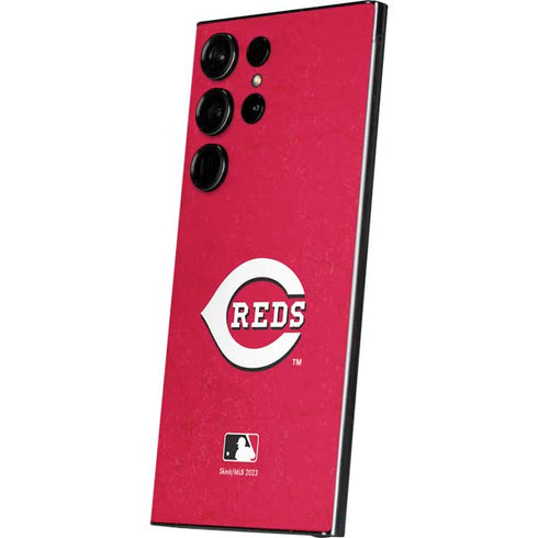 MLB Cincinnati Reds - Solid Distressed Galaxy S25 Ultra Skin